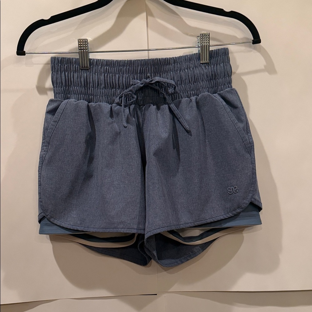 Stylish Women's Athletic Shorts in Denim Blue